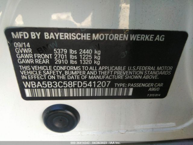 WBA5B3C58FD541207 BMW 5 Series 535i Xdrive