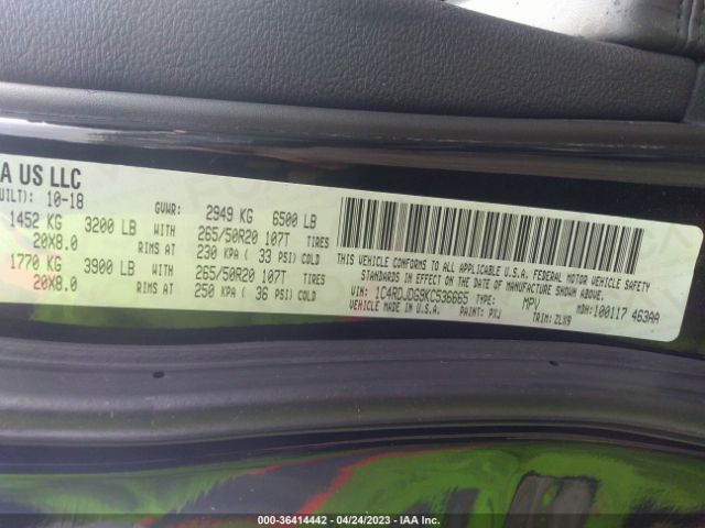 1C4RDJDG9KC536665 Dodge Durango Gt Plus