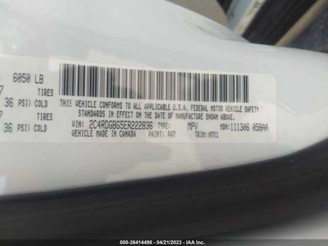 2C4RDGBG5ER222836 Dodge Grand Caravan American Value Pkg