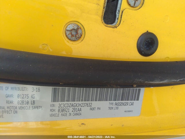Dodge Challenger Sxt 2018 2C3CDZAGXJH237632 Image 9