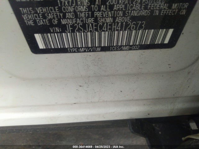 2014 SUBARU FORESTER 2.5I PREMIUM VIN: JF2SJAEC4EH412673