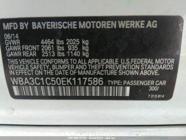 WBA3C1C50EK117586 BMW 3 Series 328i