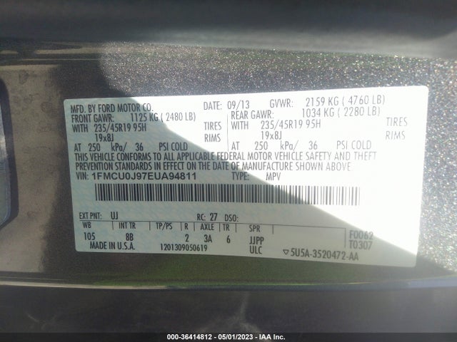 Ford Escape Titanium 2014 1FMCU0J97EUA94811 Image 10