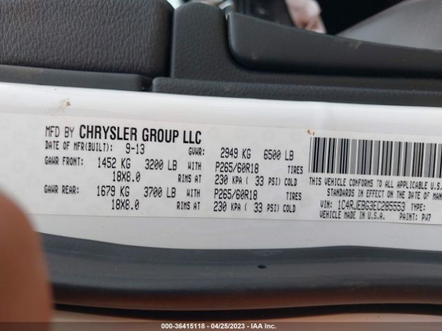 1C4RJEBG3EC285553 Jeep Grand Cherokee Limited