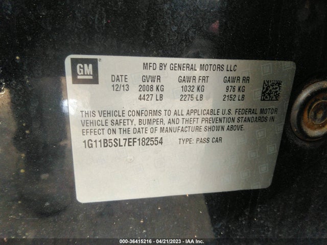 Chevrolet MALIBU LS 2014 1G11B5SL7EF182554 Image 10