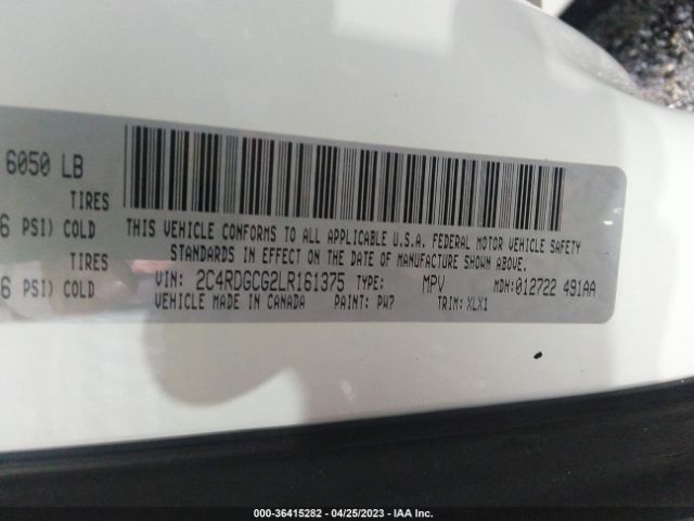 2C4RDGCG2LR161375 Dodge Grand Caravan Sxt