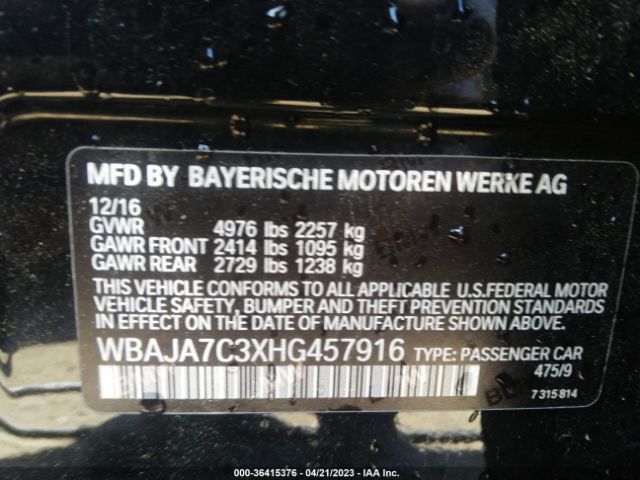 WBAJA7C3XHG457916 BMW 5 Series 530i Xdrive