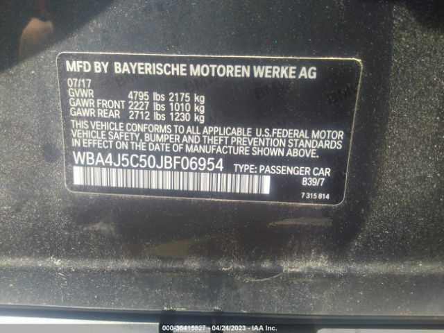 WBA4J5C50JBF06954 BMW 4 Series 440i