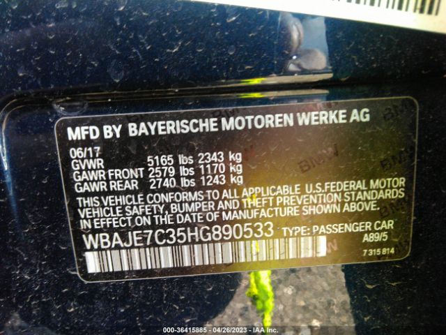 WBAJE7C35HG890533 BMW 5 Series 540i Xdrive