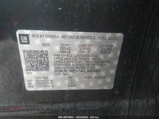 3GKALMEV5KL360463 GMC Terrain Sle