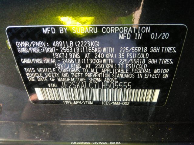 JF2SKALC7LH505555 Subaru Forester Sport