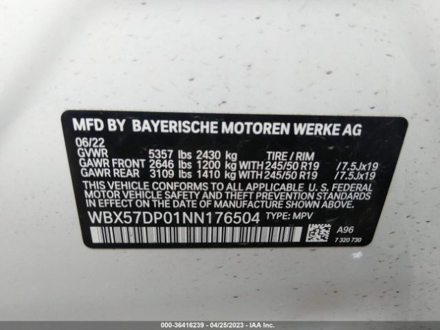 WBX57DP01NN176504 BMW X3 Xdrive30i
