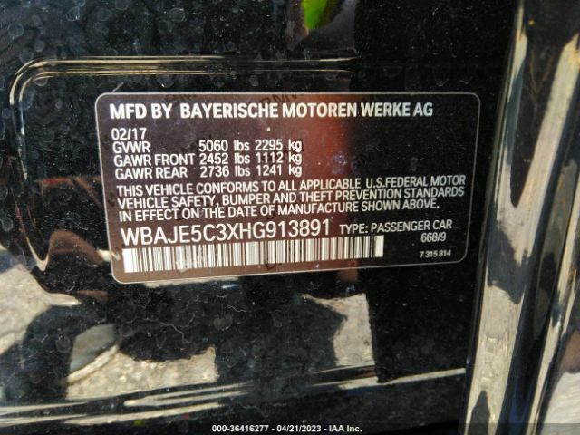 WBAJE5C3XHG913891 BMW 5 Series 540i