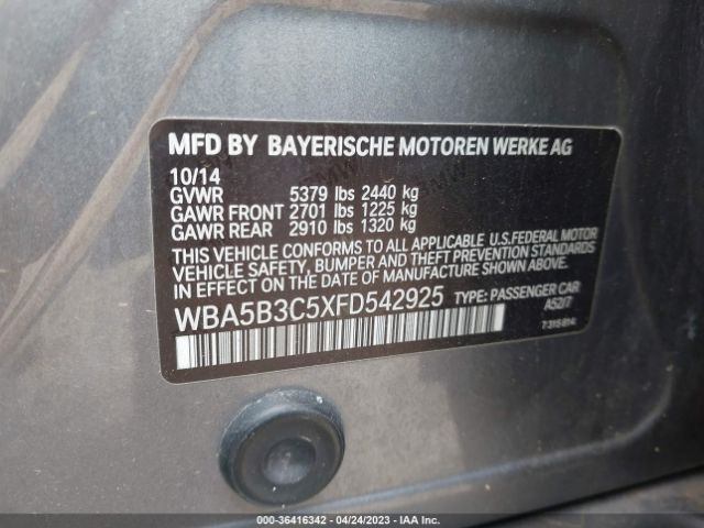 WBA5B3C5XFD542925 BMW 5 Series 535i Xdrive