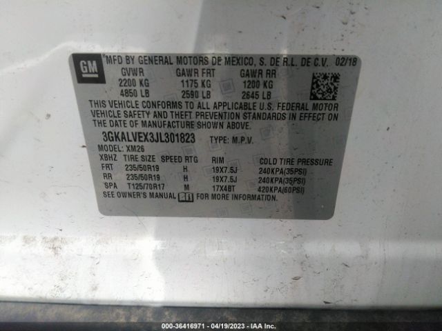 3GKALVEX3JL301823 GMC Terrain Slt