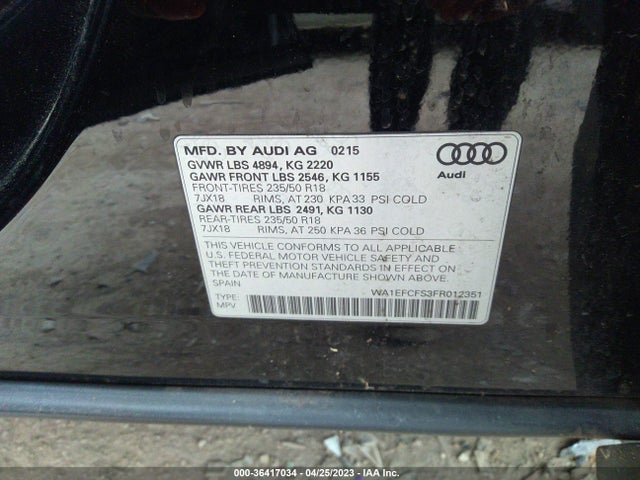 WA1EFCFS3FR012351 Audi Q3 2.0t Premium Plus