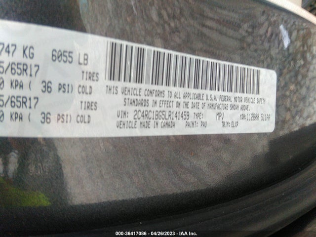 2C4RC1BG5LR141459 Chrysler Pacifica Touring L