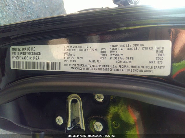 1C6RR7FT3MS566033 RAM 1500 Classic Express