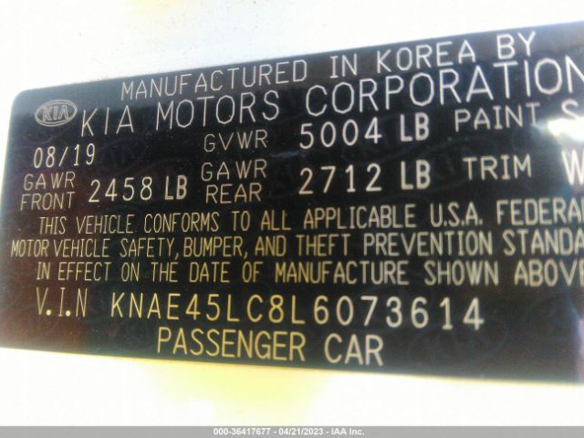 KNAE45LC8L6073614 KIA Stinger Gt1