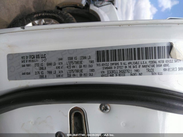 2017 Ram 3500 LCF, VIN: 3C63R3JL1HG627611