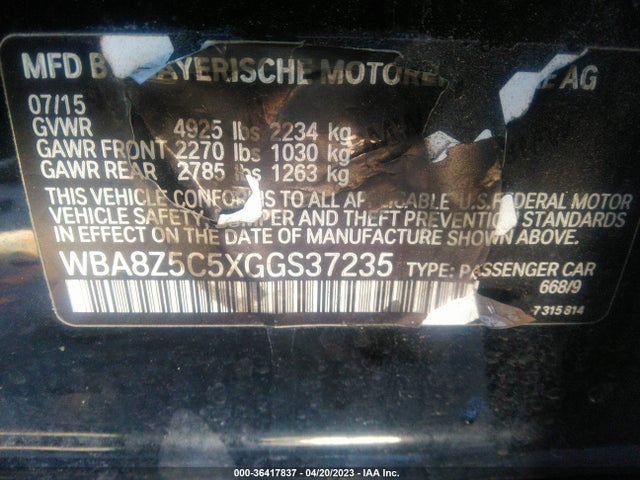WBA8Z5C5XGGS37235 BMW 3 Series Gran Turismo 328i Xdrive