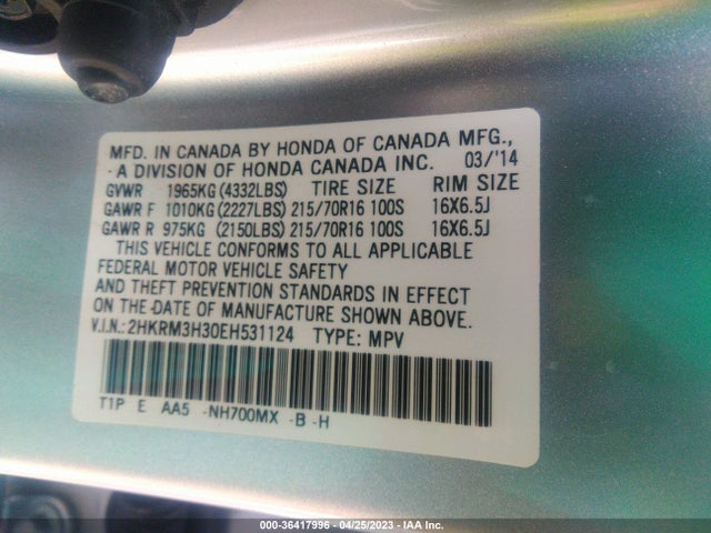 Honda CR-V LX 2014 2HKRM3H30EH531124 Image 9