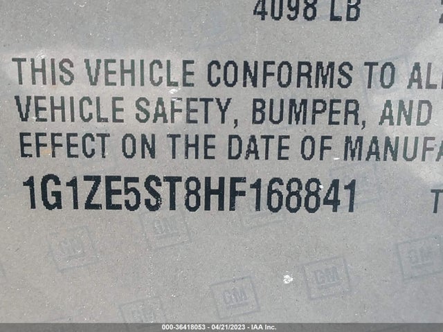 Chevrolet MALIBU LT 2017 1G1ZE5ST8HF168841 Image 10