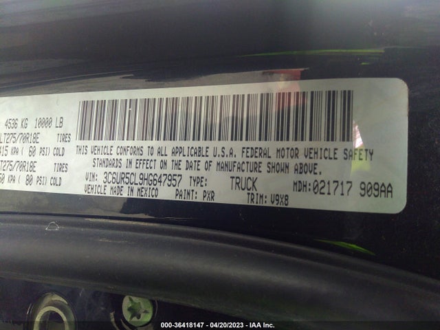 3C6UR5CL9HG647957 RAM 2500 Tradesman