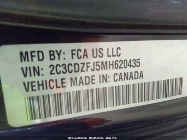2C3CDZFJ5MH620435 Dodge Challenger R/t Scat Pack
