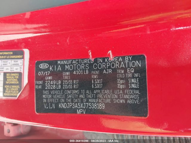 KNDJP3A5XJ7538189 KIA SOUL +