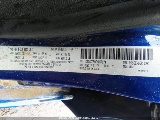 1C3CCCAB9FN657174 Chrysler 200 Limited