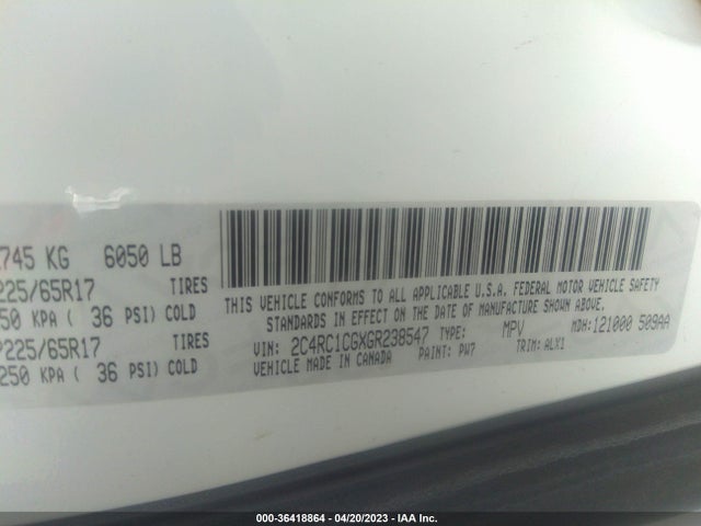 2C4RC1CGXGR238547 Chrysler Town & Country Touring-l
