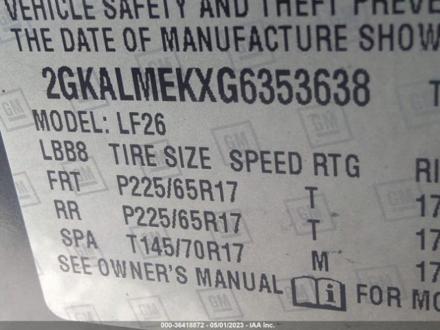 2GKALMEKXG6353638 GMC Terrain Sle