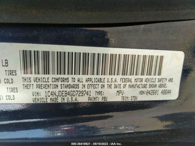 1C4NJDEB4GD729741 Jeep Compass Latitude