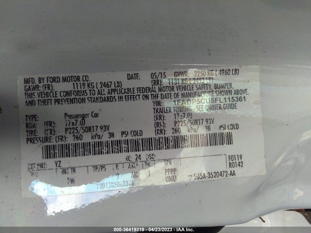 2015 Ford C-Max, VIN: 1FADP5CU5FL115361