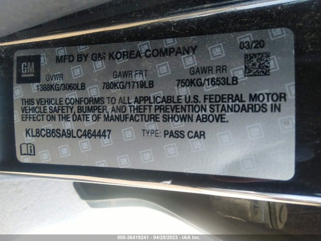 Chevrolet SPARK LS 2020 KL8CB6SA9LC464447 Image 10