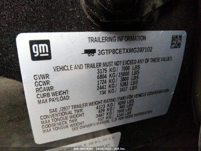 3GTP8CETXMG397102 GMC Sierra 1500 Elevation
