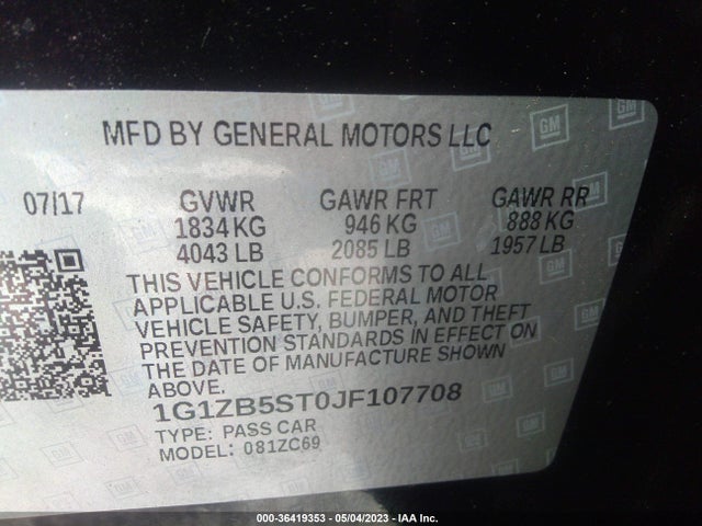 Chevrolet MALIBU LS 2018 1G1ZB5ST0JF107708 Image 9