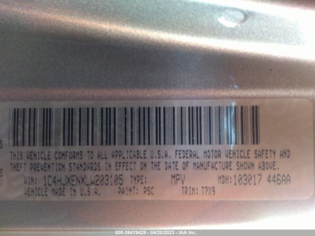 1C4HJXENXLW203105 Jeep Wrangler Unlimited Sahara