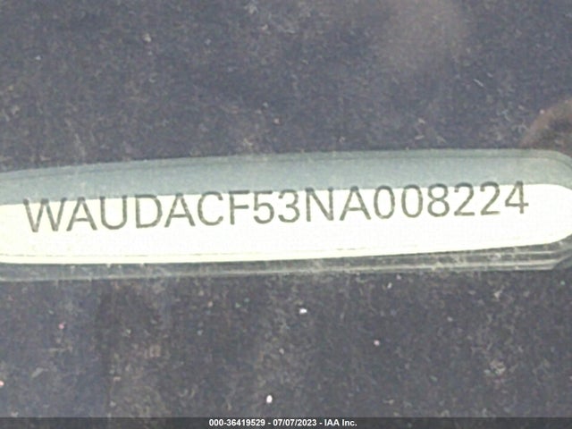 WAUDACF53NA008224 Audi A5 Sportback S Line Premium