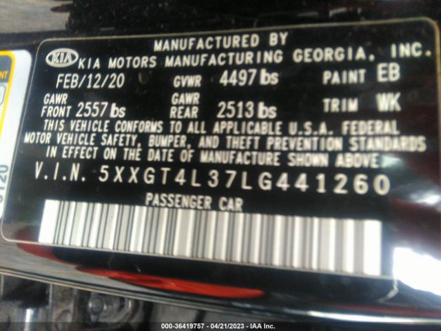 5XXGT4L37LG441260 KIA Optima Lx
