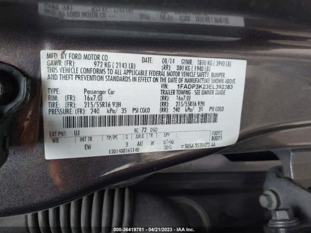 1FADP3K23EL392383 Ford FOCUS SE