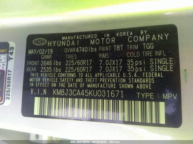 Hyundai Tucson Value 2019 KM8J3CA45KU031671 Image 9