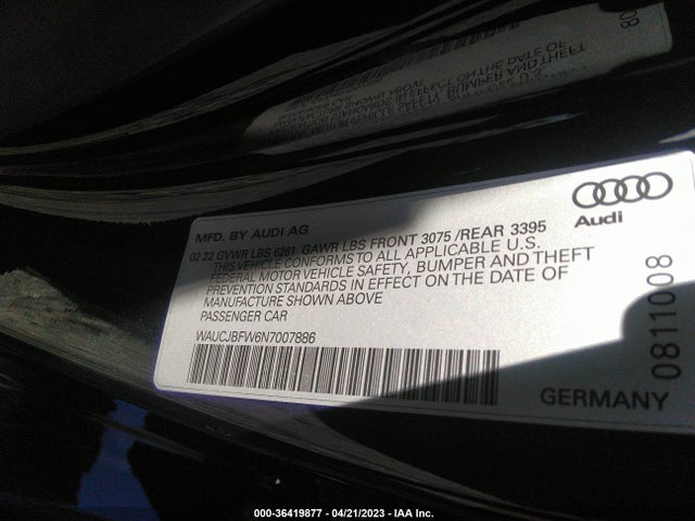 2022 Audi e-tron, VIN: WAUCJBFW6N7007886