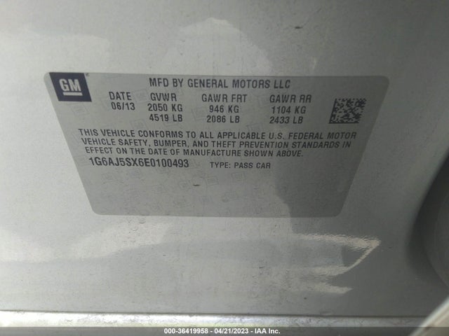 1G6AJ5SX6E0100493 Cadillac Ats Performance Awd