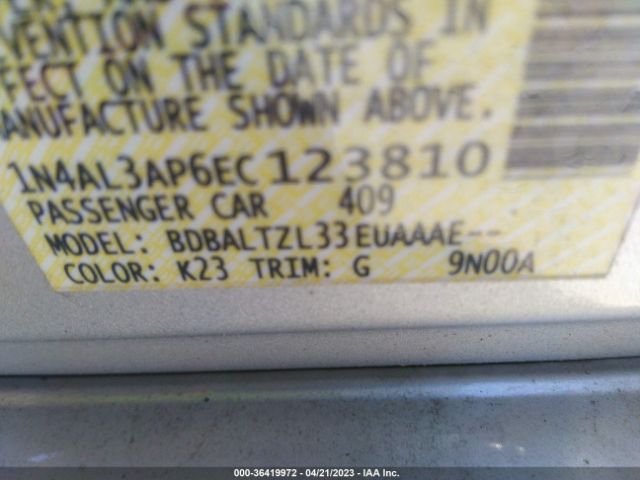 1N4AL3AP6EC123810 Nissan Altima 2.5 Sv