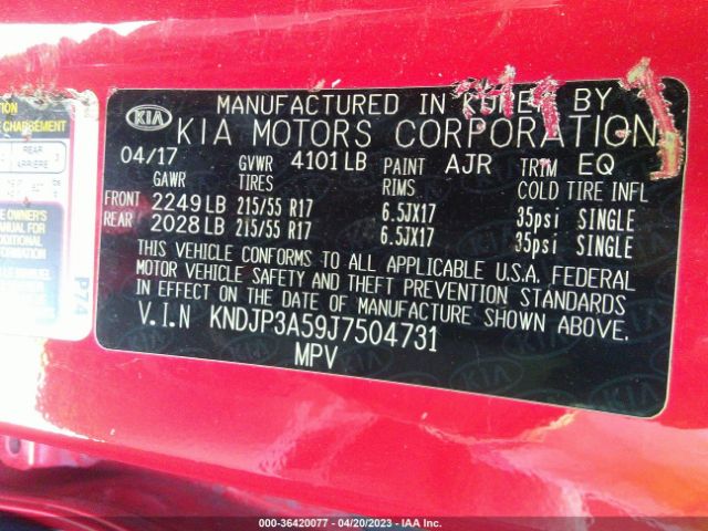 KNDJP3A59J7504731 KIA SOUL +