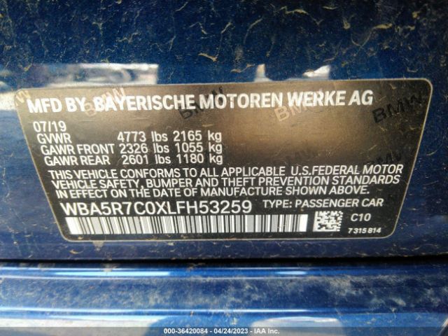 WBA5R7C0XLFH53259 BMW 3 Series 330i Xdrive