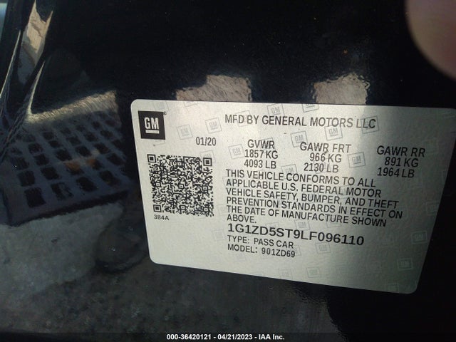 Chevrolet MALIBU LT 2020 1G1ZD5ST9LF096110 Image 9