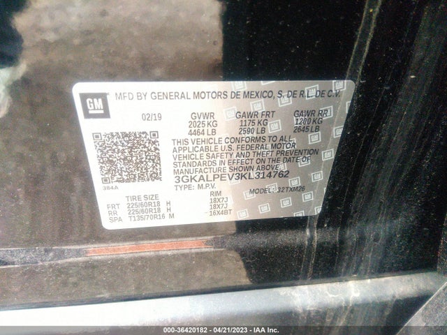 GMC Terrain Slt 2019 3GKALPEV3KL314762 Image 9